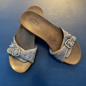 Advanced Comfort Sandals Dr. Scholl's Size 8 Denim Blue Adjustable Strap Sandals
